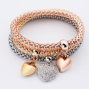 PULSEIRAS HEART PENDANT BRACELET - FussyKits