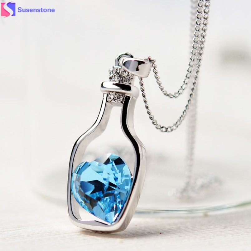 3COLORS HEART CRYSTAL PENDANT - FussyKits