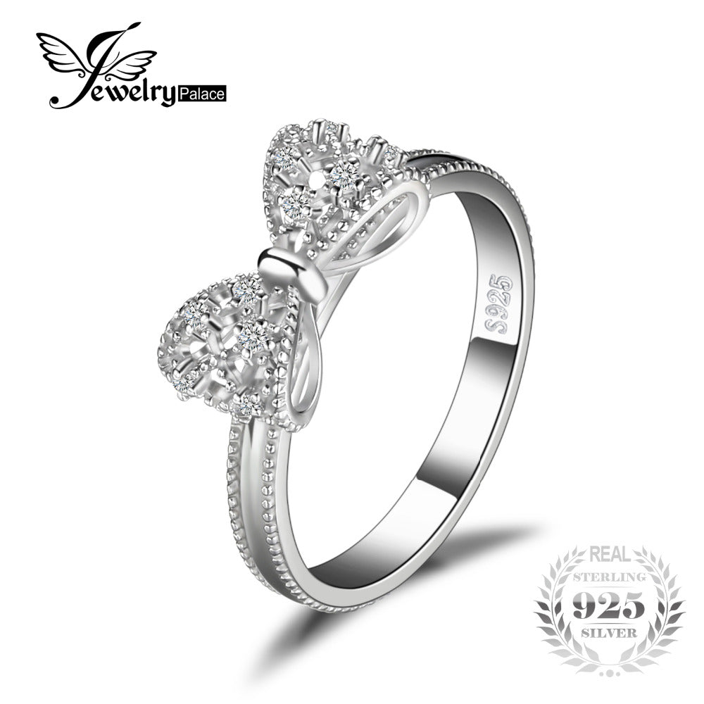 SOILD JEWELRYPALACE BOW ANNIVERSARY RING - FussyKits